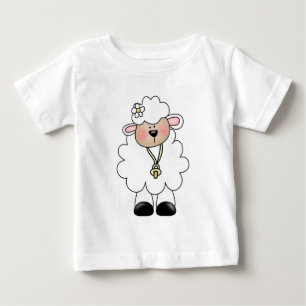 Camiseta e presentes brancos do cordeiro