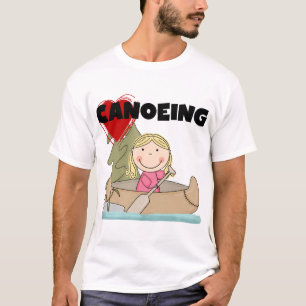 Camiseta e presentes Canoeing do coração