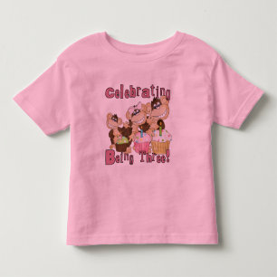 Camiseta e presentes cor-de-rosa do aniversário d