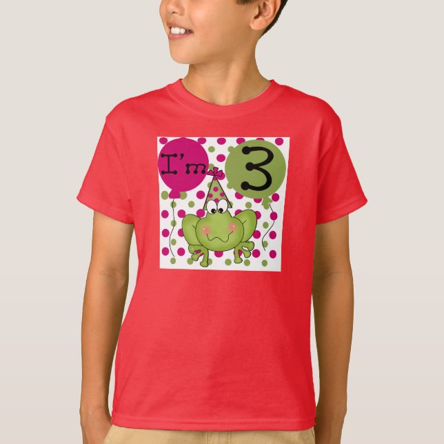 Camiseta e presentes cor-de-rosa do aniversário de (Frente)