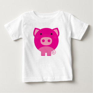Camiseta e presentes cor-de-rosa do porco