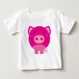 Camiseta e presentes cor-de-rosa do porco