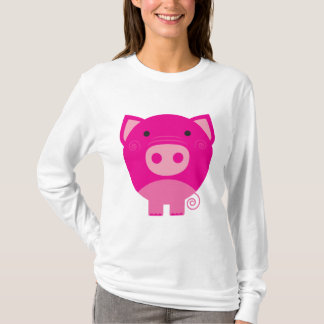 Camiseta e presentes cor-de-rosa do porco