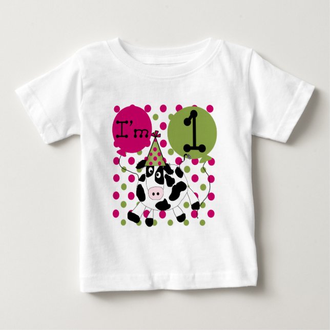 Camiseta e presentes cor-de-rosa do primeiro (Frente)