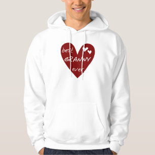 Camiseta e presentes da avó do coração vermelho