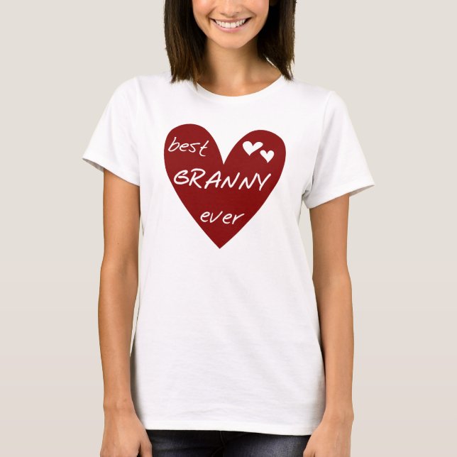 Camiseta e presentes da avó do coração vermelho o (Frente)