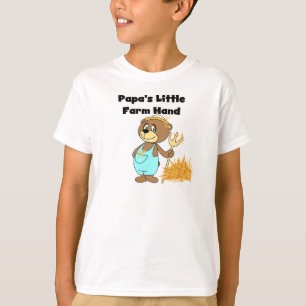 Camiseta e presentes da mão de fazenda da papá