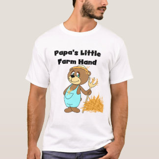 Camiseta e presentes da mão de fazenda da papá