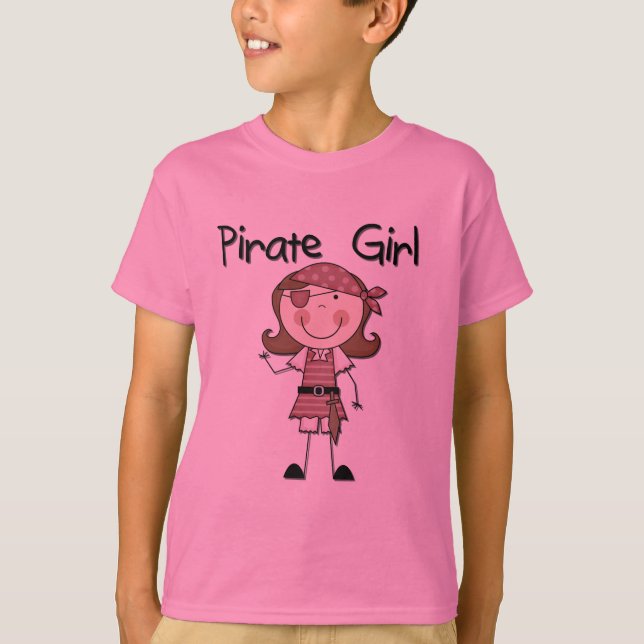 Camiseta e presentes da menina do pirata (Frente)