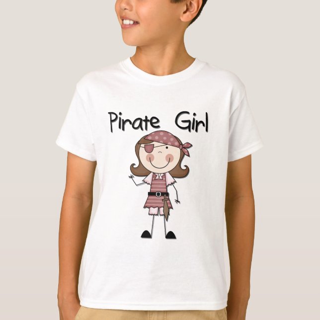 Camiseta e presentes da menina do pirata (Frente)