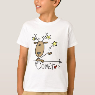 Camiseta e presentes da rena do cometa
