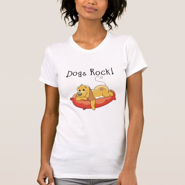 Camiseta e presentes da rocha dos cães (Frente)