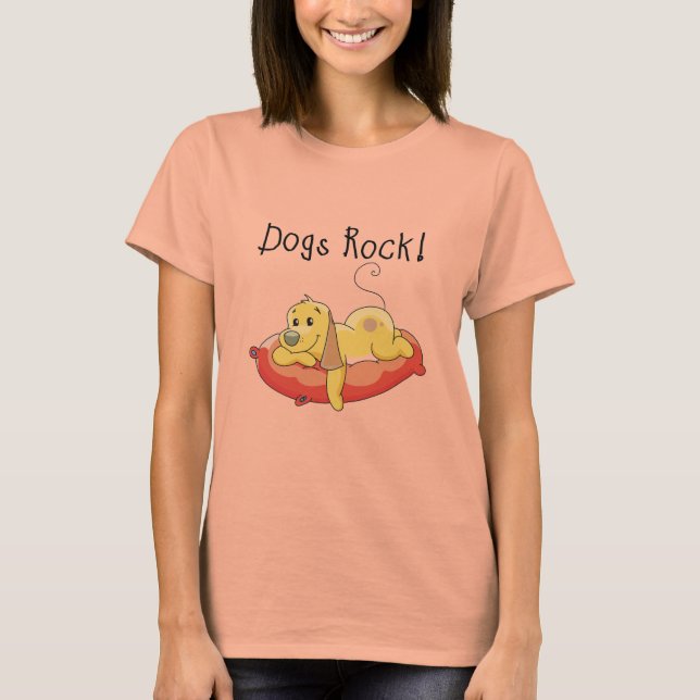 Camiseta e presentes da rocha dos cães (Frente)