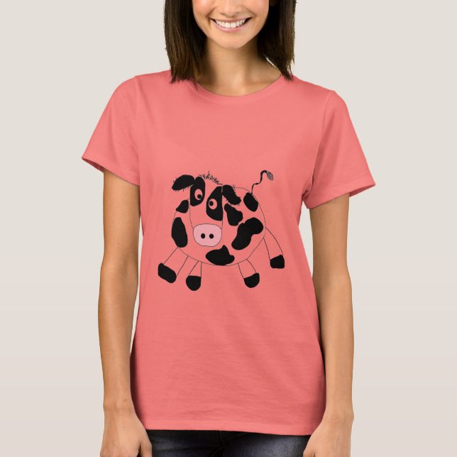Camiseta e presentes da vaca da fazenda (Frente)