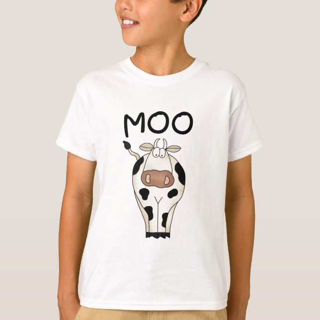 Camiseta e presentes da vaca do MOO (Frente)