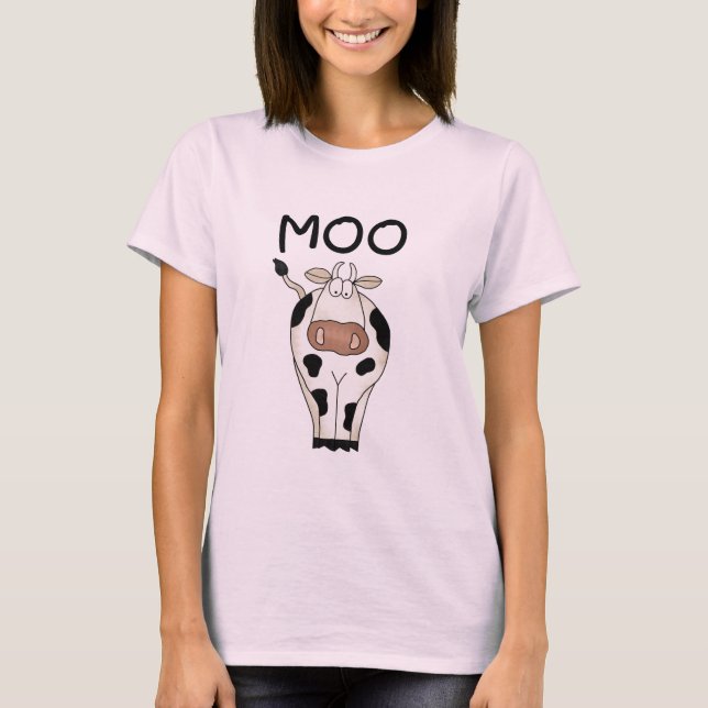 Camiseta e presentes da vaca do MOO (Frente)