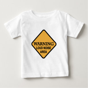 Camiseta e presentes de advertência da área do