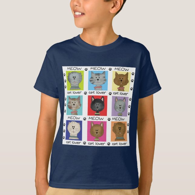 Camiseta e presentes do amante do gato do Meow (Frente)