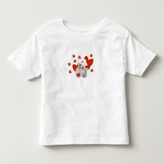 Camiseta e presentes do amor da enfermeira do urso (Frente)