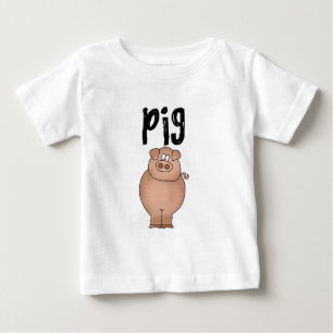 Camiseta e presentes do animal de fazenda do porco