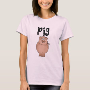 Camiseta e presentes do animal de fazenda do porco