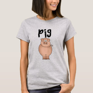 Camiseta e presentes do animal de fazenda do porco