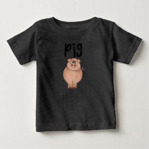 Camiseta e presentes do animal de fazenda do porco