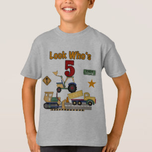 Camiseta e presentes do aniversário da construç