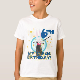 Camiseta e presentes do aniversário da mágica 6o
