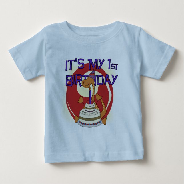 Camiseta e presentes do aniversário de Dino (Frente)