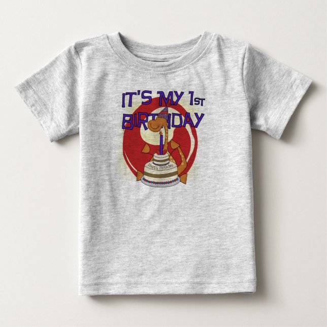 Camiseta e presentes do aniversário de Dino (Frente)