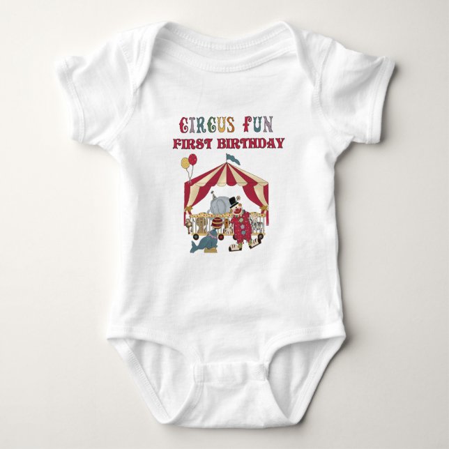 Camiseta e presentes do aniversário do circo (Frente)