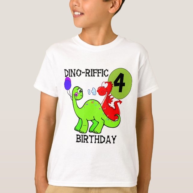 Camiseta e presentes do aniversário do dinossauro (Frente)
