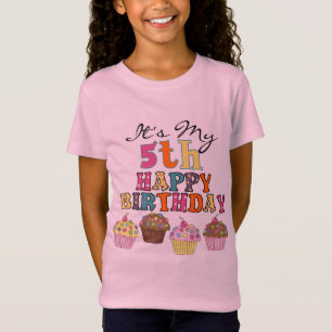Camiseta e presentes do aniversário dos cupcakes