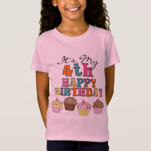 Camiseta e presentes do aniversário dos cupcakes