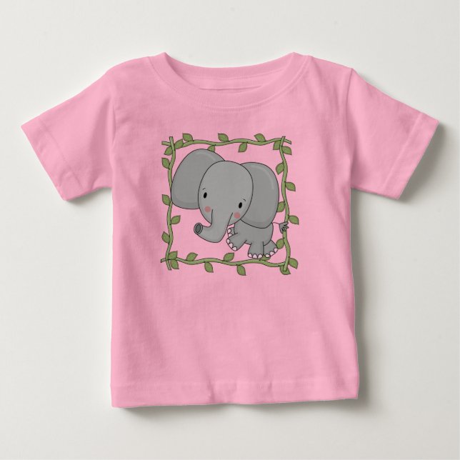 Camiseta e presentes do elefante do bebê (Frente)