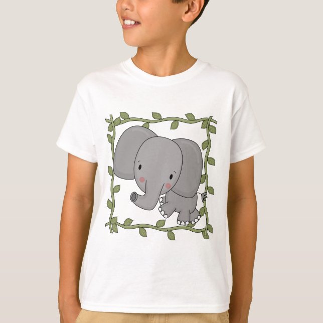 Camiseta e presentes do elefante do bebê (Frente)