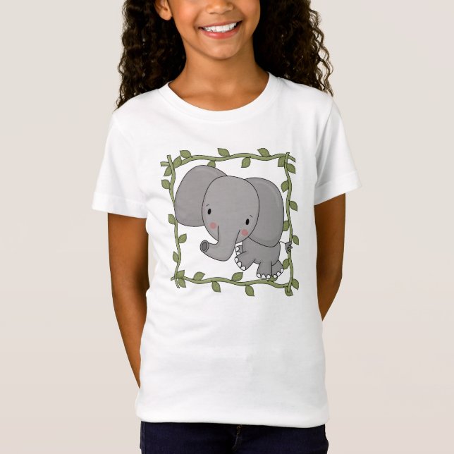 Camiseta e presentes do elefante do bebê (Frente)