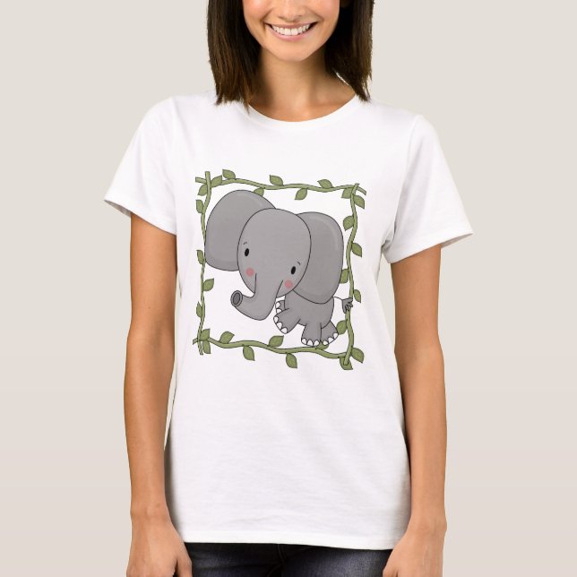 Camiseta e presentes do elefante do bebê (Frente)
