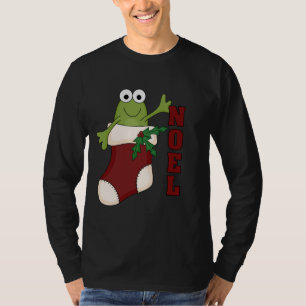 Camiseta e presentes do feriado de Noel do sapo