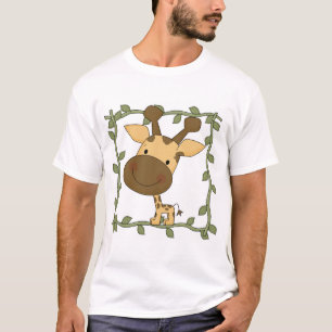 Camiseta e presentes do girafa do bebê