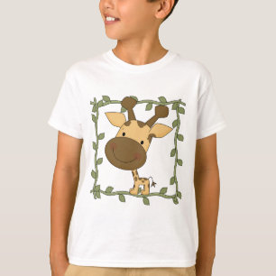 Camiseta e presentes do girafa do bebê