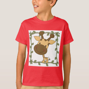 Camiseta e presentes do girafa do bebê