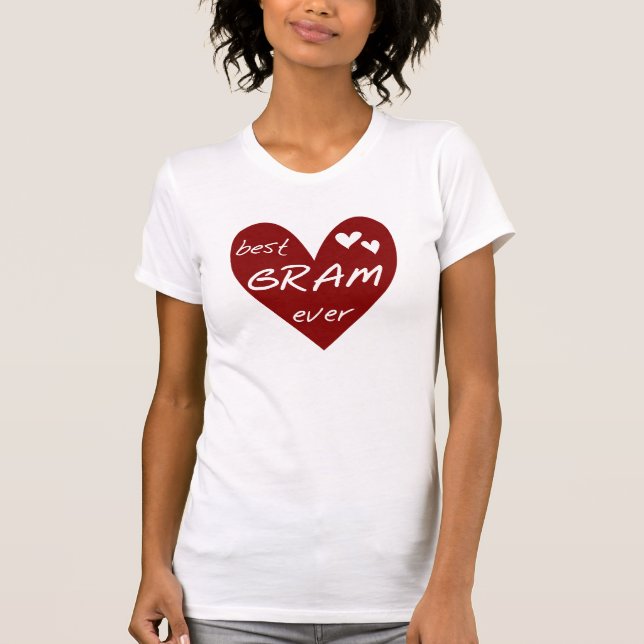 Camiseta e presentes do grama do coração vermelho (Frente)