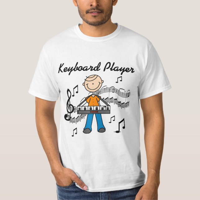 Camiseta e presentes do jogador de teclado (Frente)