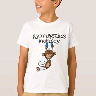 Camiseta e presentes do macaco da ginástica