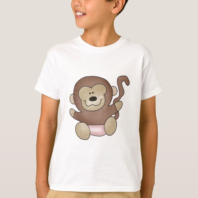 Camiseta e presentes do macaco da menina (Frente)