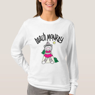 Camiseta e presentes do macaco da praia