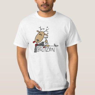 Camiseta e presentes do Natal da rena de Blitzen