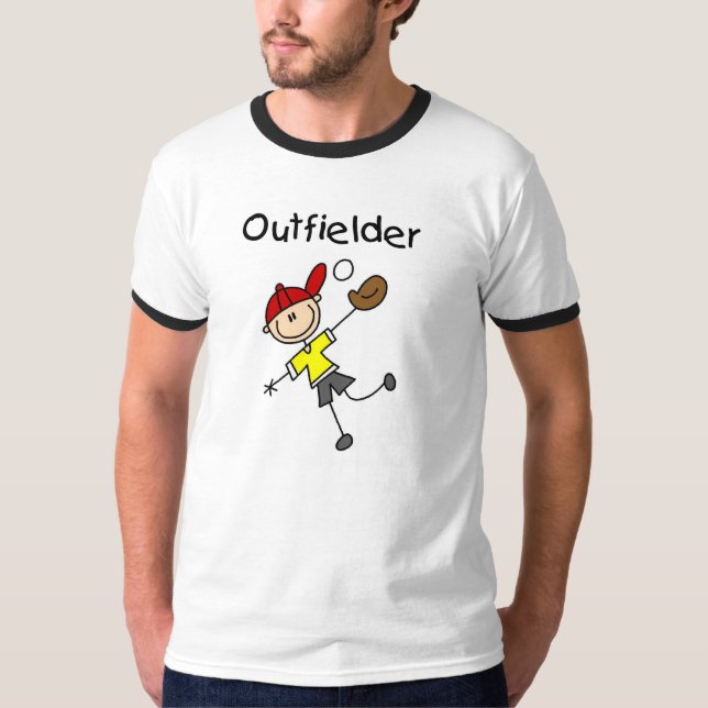 Camiseta e presentes do outfielder do menino (Frente)